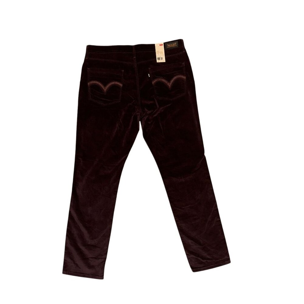 NWT Levis Faux Velvet Pants Plus Size Womens 16M 31 Mid Rise Skinny Leg Slim Fit - Picture 5 of 8